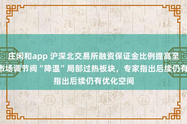 庄闲和app 沪深北交易所融资保证金比例提高至100%，市场调节阀“降温”局部过热板块，专家指出后续仍有优化空间