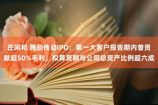 庄闲和 腾励传动IPO：第一大客户报告期内曾贡献超50%毛利，拟募资额与公司总资产比例超六成