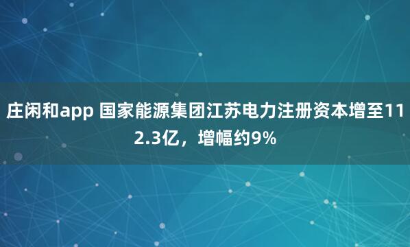 庄闲和app 国家能源集团江苏电力注册资本增至112.3亿，增幅约9%