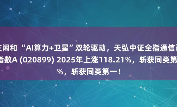 庄闲和 “AI算力+卫星”双轮驱动，天弘中证全指通信设备指数A (020899) 2025年上涨118.21%，斩获同类第一！