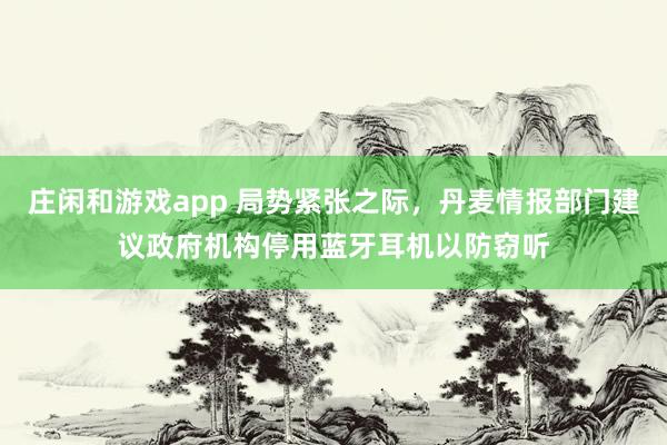 庄闲和游戏app 局势紧张之际,丹麦情报部门建议政府机构停用蓝牙耳机以防窃听